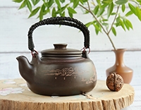 Чайник глиняный, исинский с заварочной колбой 600 мл