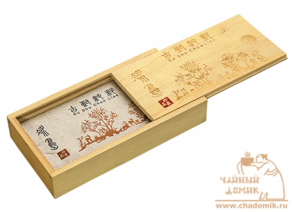 Шен Пуэр плитка "Gu Shu Chun Liao" 250 гр, 2004 год