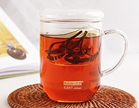 Кружка стеклянная с заварочной колбой 300 мл