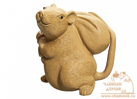 Статуэтка "Мышь с мешком денег"