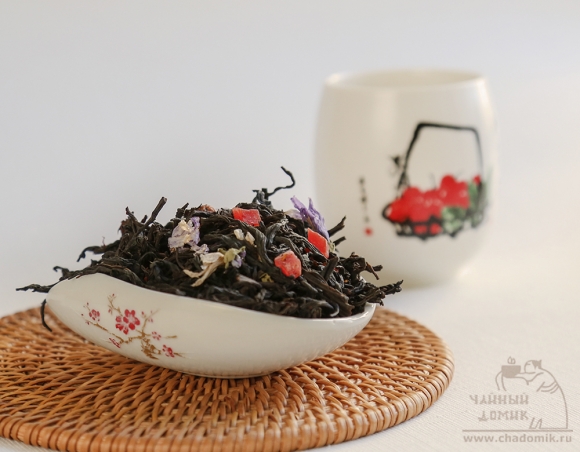 Черный чай с васильком и малиной 25 гр