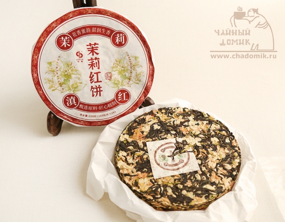 Красный чай с жасмином (Моли Хуа Ча) 茉莉红饼  2025 года 200 гр