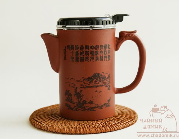 Чайник глиняный, исинский и чахай 2 в 1, 450 мл